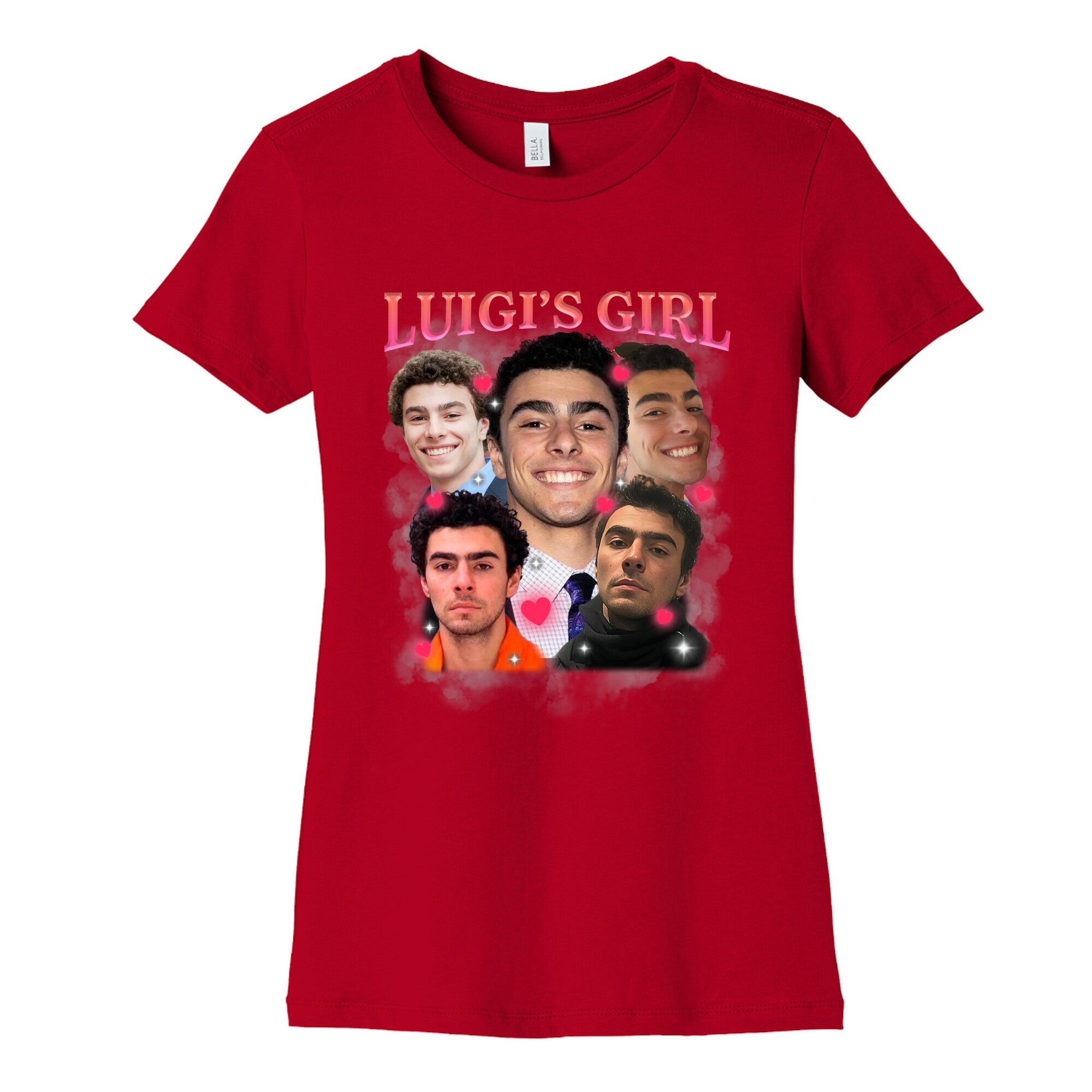 Luigis Girl Mangione Valentines Day Womens Cotton Tee